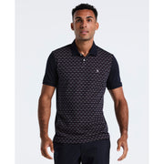Diamond Jacquard Cotton Polo (Dark Sapphire) 
