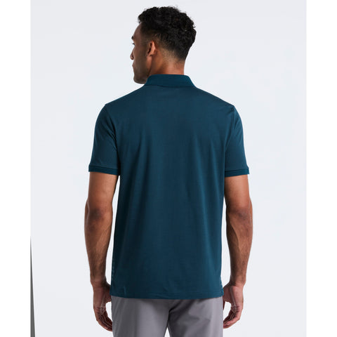 Diamond Jacquard Cotton Polo (Reflecting Pond) 