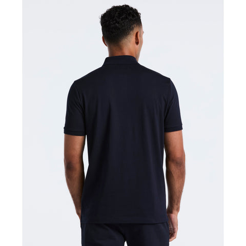 Diamond Jacquard Cotton Polo (Dark Sapphire) 