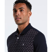 Diamond Jacquard Cotton Polo (Dark Sapphire) 