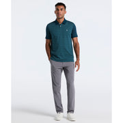 Diamond Jacquard Cotton Polo (Reflecting Pond) 