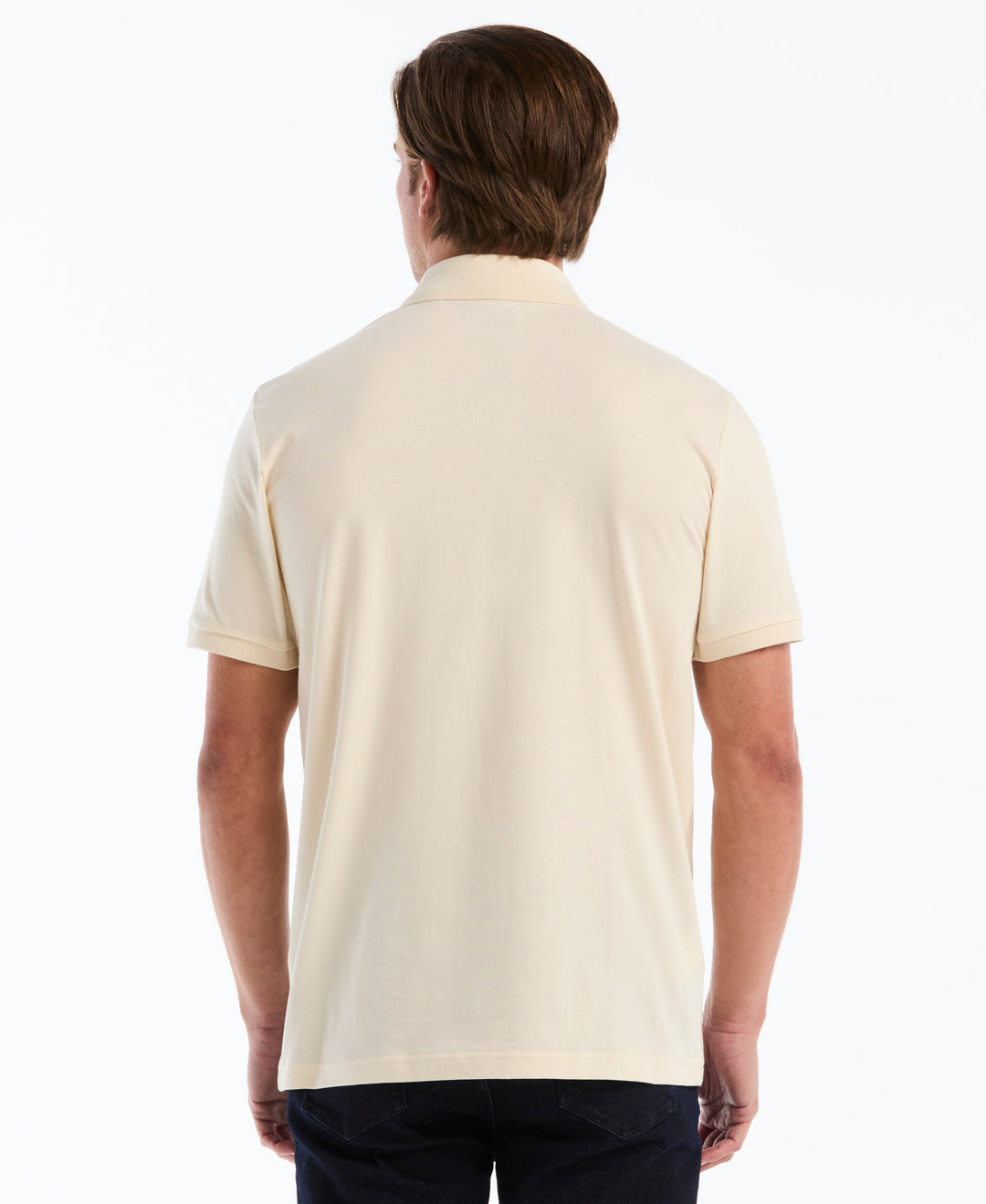Cotton Vertical Stripe Polo (Birch) 