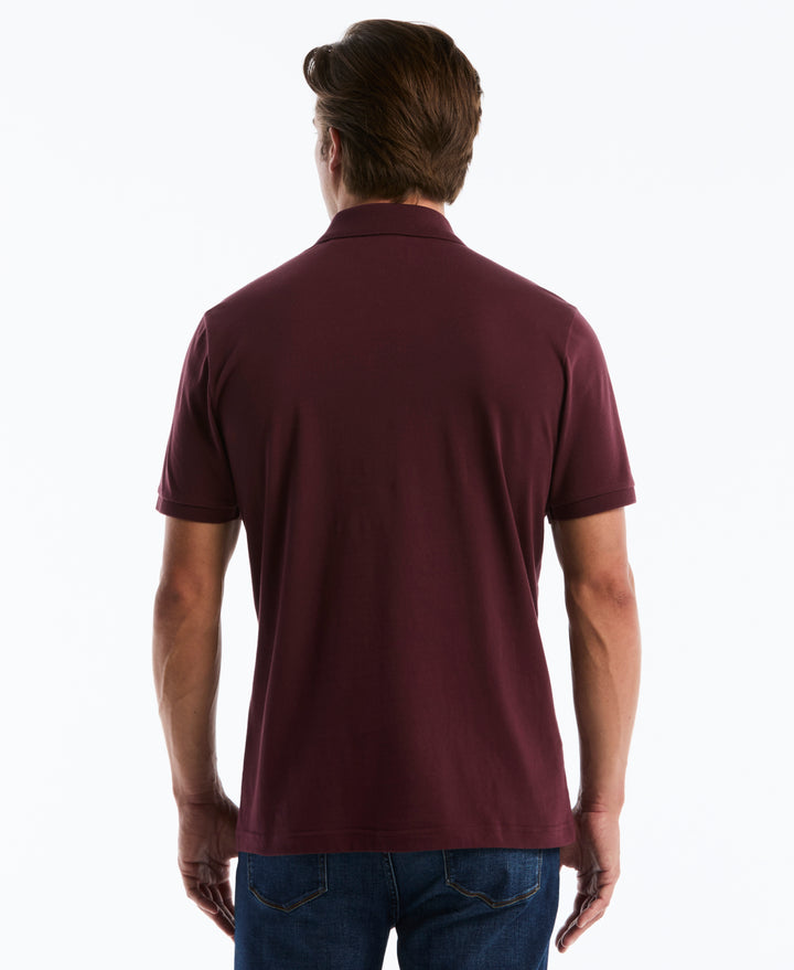 Cotton Vertical Stripe Polo (Port Royale) 