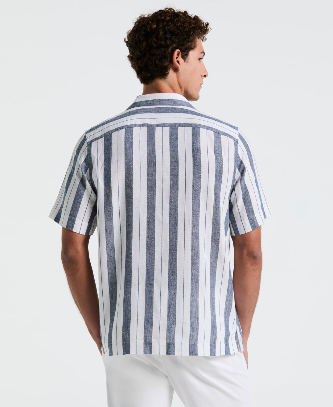 Camp Vertical Stripe Shirt (Sargasso Sea) 