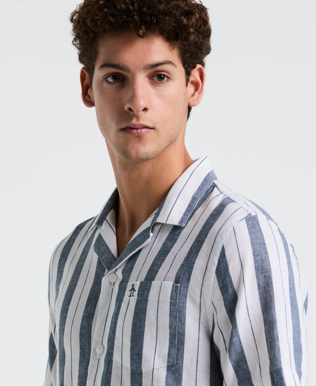 Camp Vertical Stripe Shirt (Sargasso Sea) 