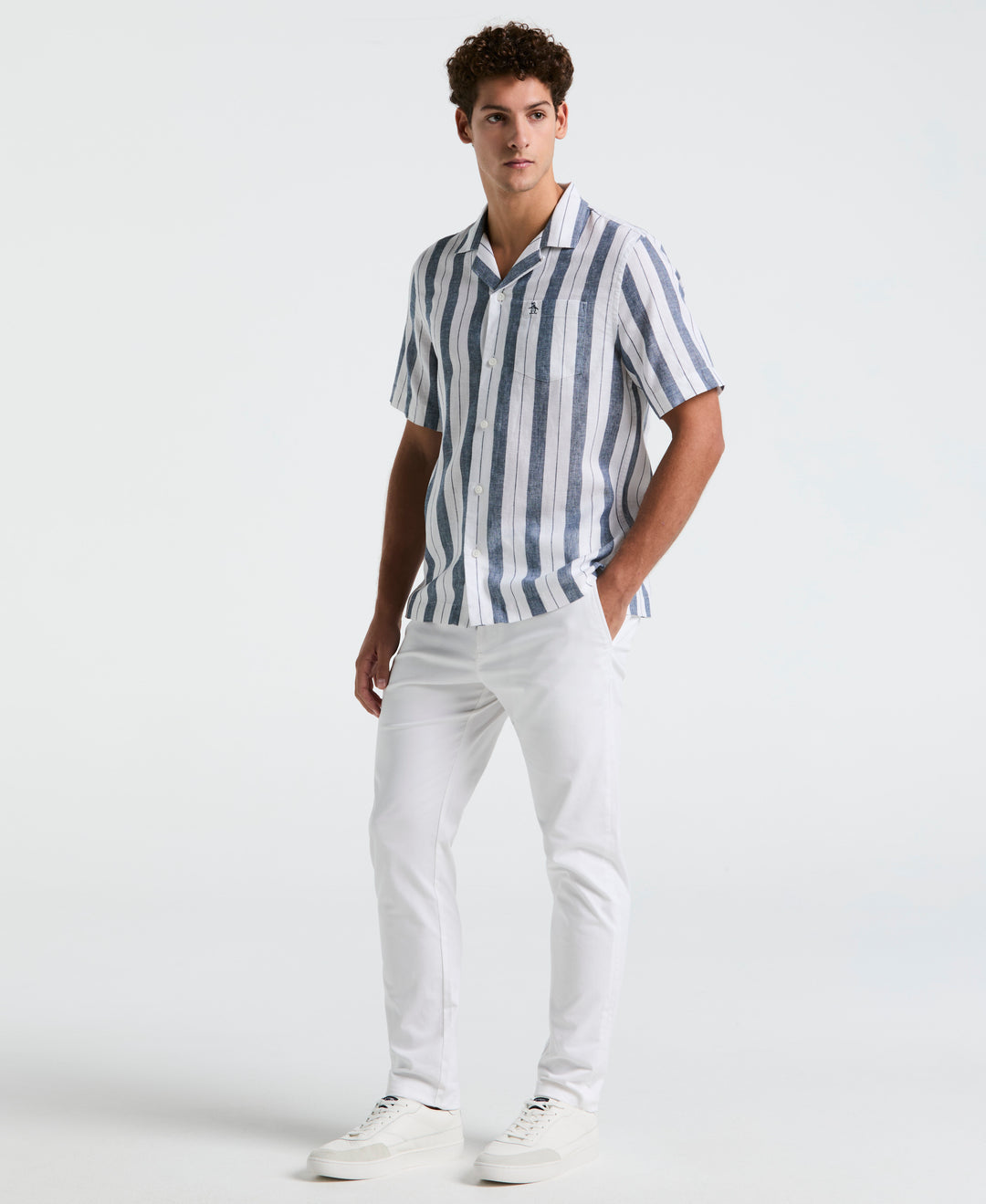 Camp Vertical Stripe Shirt (Sargasso Sea) 