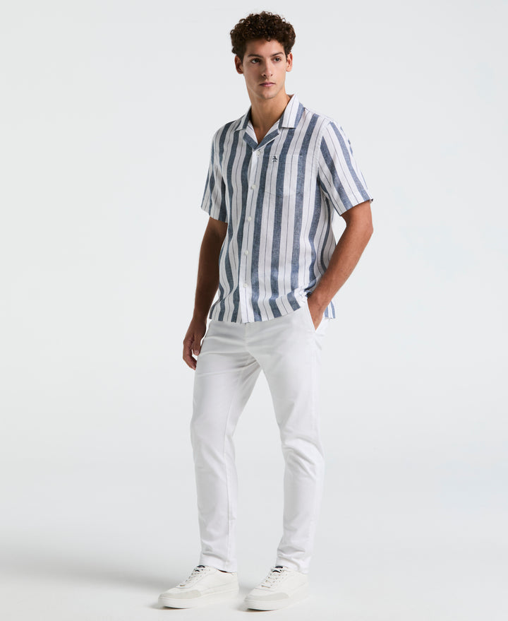 Camp Vertical Stripe Shirt (Sargasso Sea) 