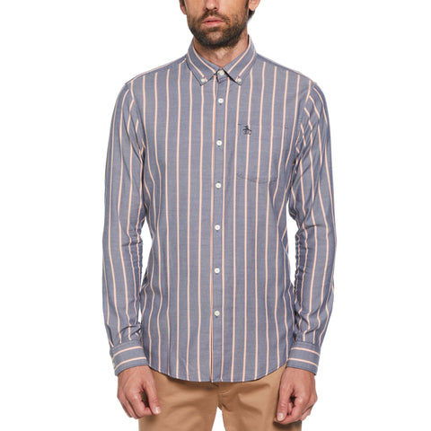 Vertical Stripe Printed Shirt (Dress Blues) 
