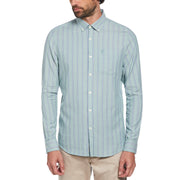 Vertical Stripe Printed Shirt (Oil Blue) 