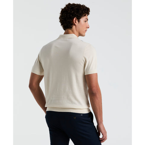 Vertical Stripe Sweater Polo (Birch) 