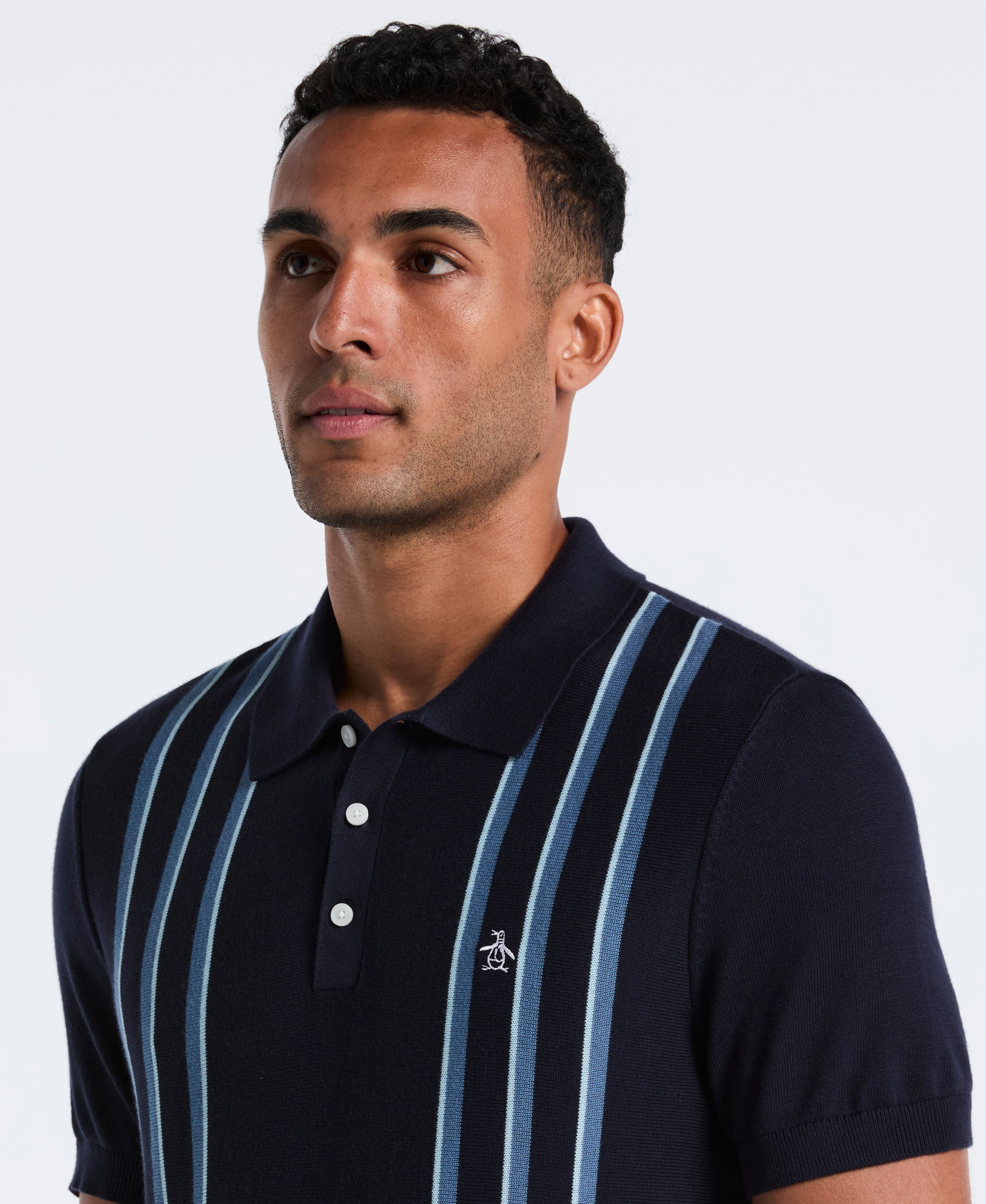 Vertical Stripe Sweater Polo – Original Penguin US