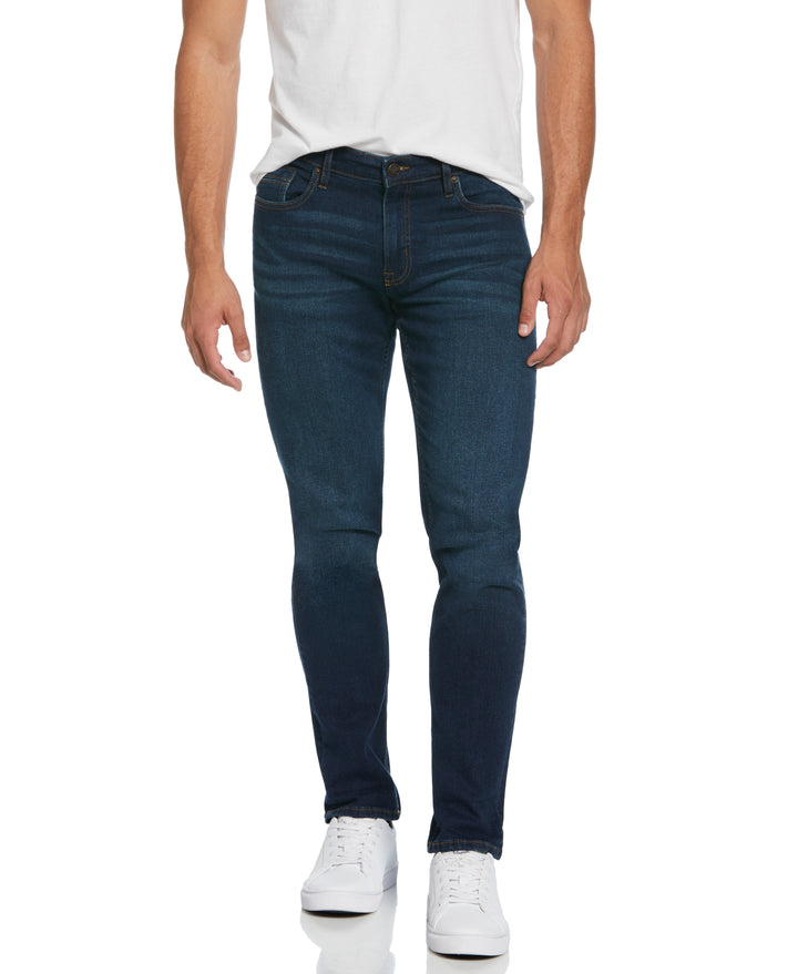 Vintage Wash Slim Fit Stretch Denim Trousers (Medium Vintage) 