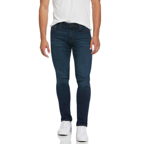 Vintage Wash Slim Fit Stretch Denim Trousers (Medium Vintage) 