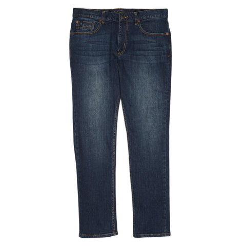 Vintage Wash Slim Fit Stretch Denim Trousers (Medium Vintage) 