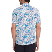 Viscose Linear Palm Print Shirt (Blue Moon) 