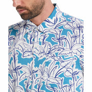 Viscose Linear Palm Print Shirt (Blue Moon) 