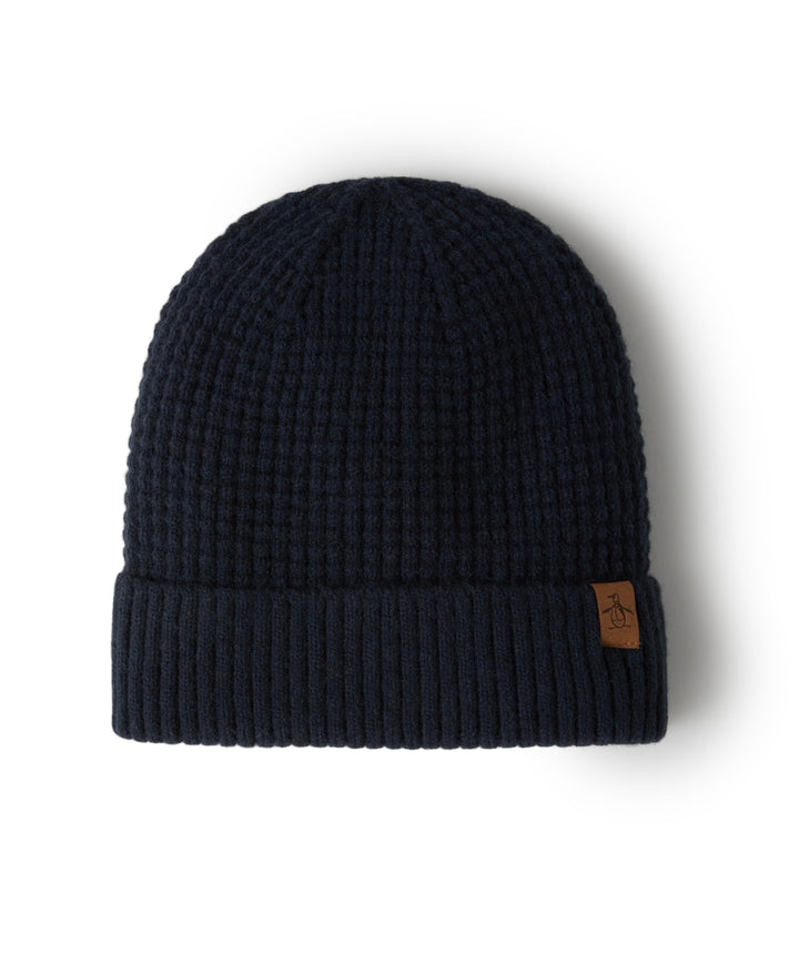 Waffle Knit Beanie (Dark Sapphire) 