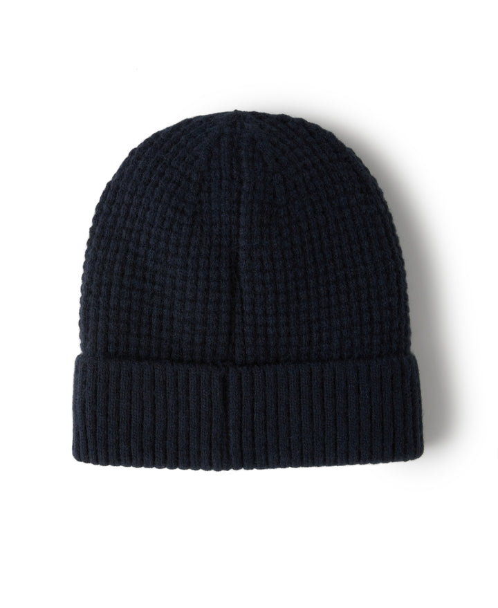 Waffle Knit Beanie (Dark Sapphire) 