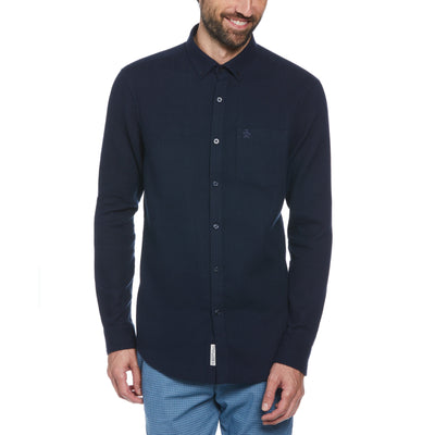 Waffle Weave Shirt (Dark Sapphire) 
