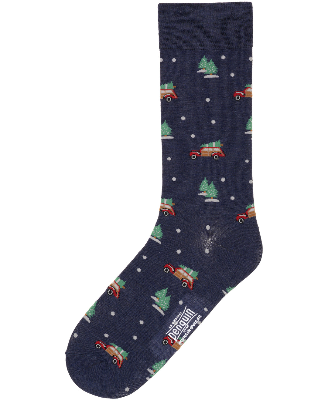 Wagon in Forest Dress Sock (Navy) 