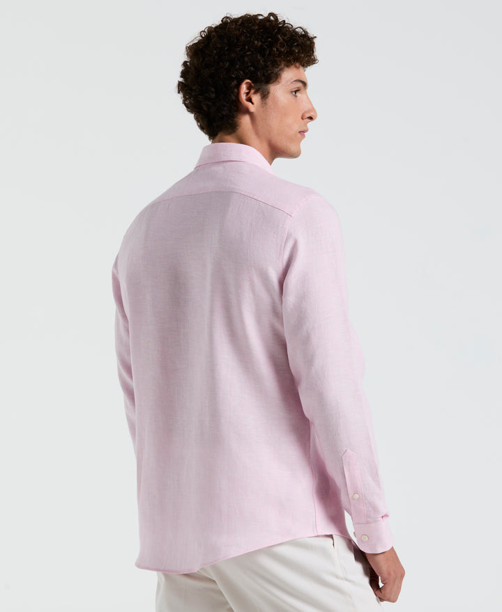 Washed Linen Shirt (Parfait Pink) 