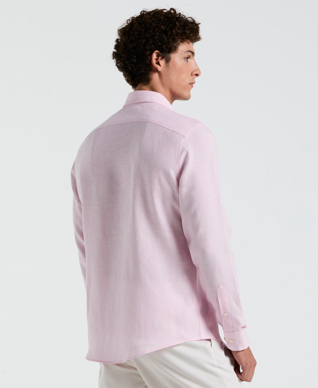 Washed Linen Shirt (Parfait Pink) 