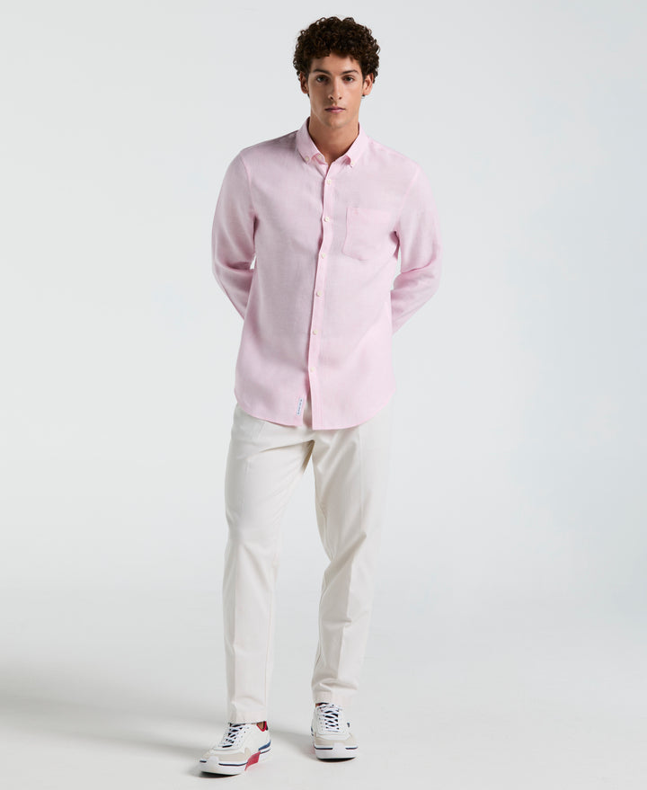 Washed Linen Shirt (Parfait Pink) 