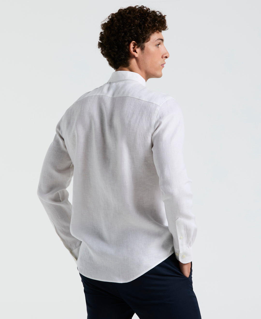 Washed Linen Shirt (Bright White) 