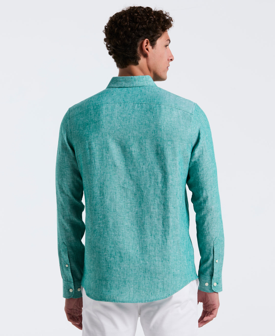 Washed Linen Shirt (Cadmium Green) 