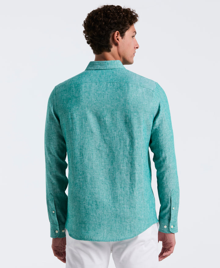 Washed Linen Shirt (Cadmium Green) 