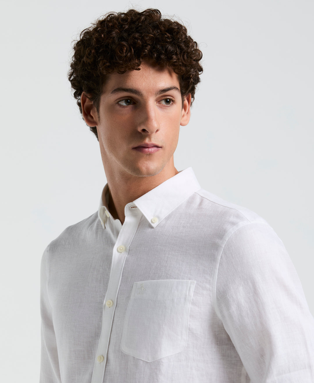 Washed Linen Shirt (Bright White) 