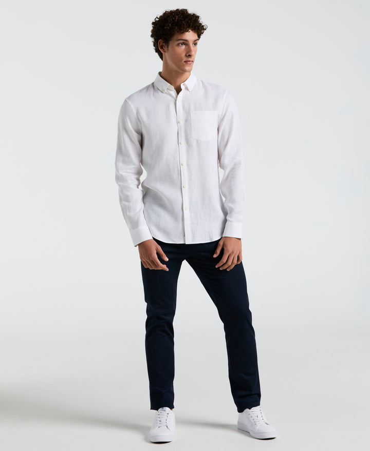Washed Linen Shirt (Bright White) 