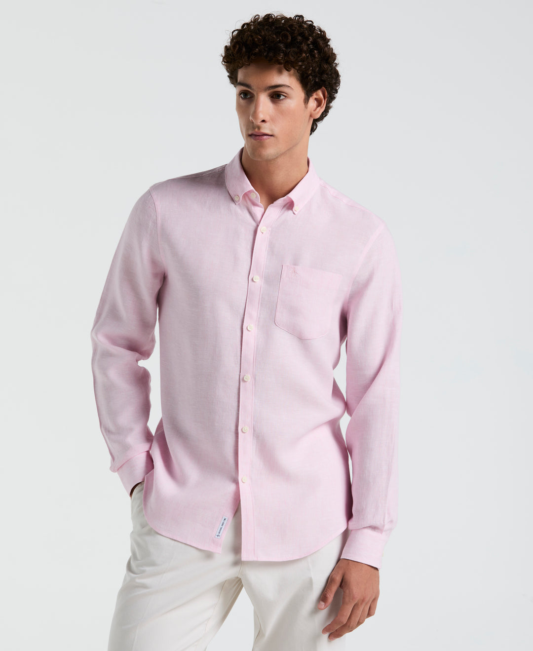 Washed Linen Shirt (Parfait Pink) 