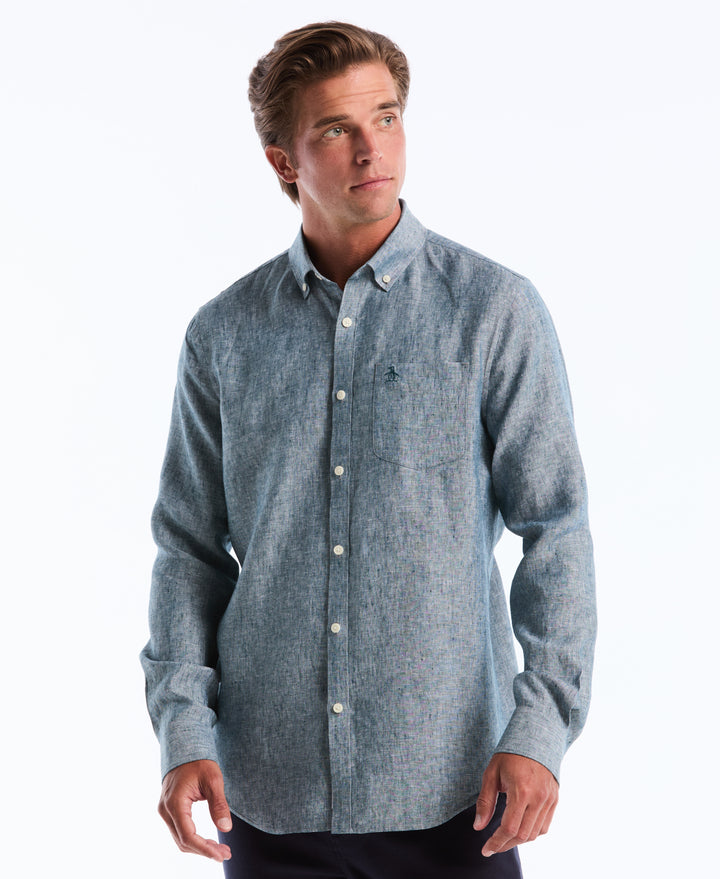 Washed Linen Shirt (Reflecting Pond) 