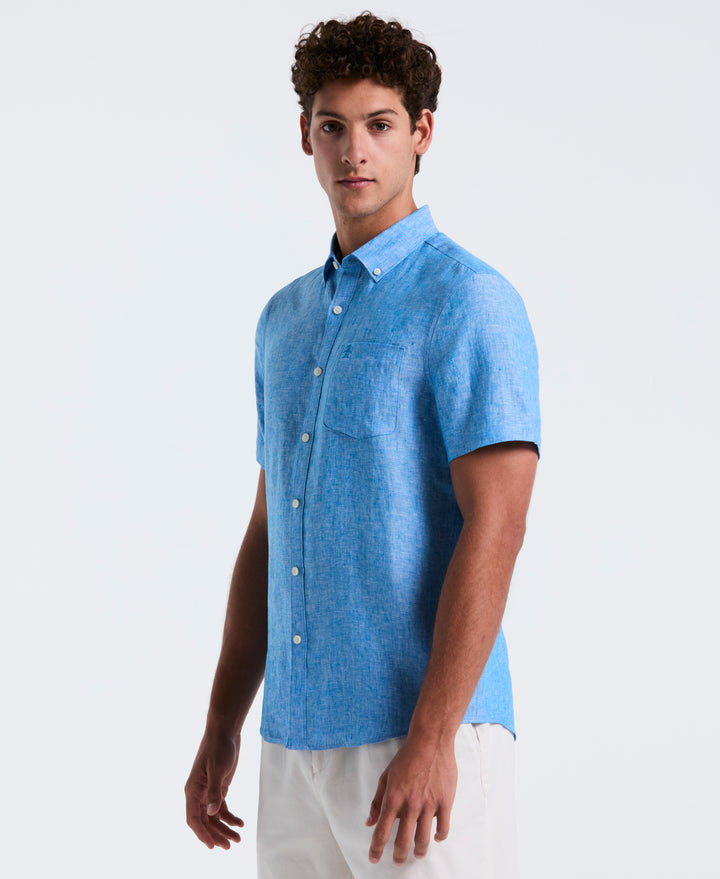 Washed Linen Shirt (Indigo Bunting) 