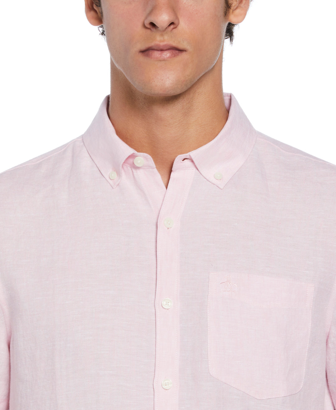 Washed Linen Shirt (Parfait Pink) 