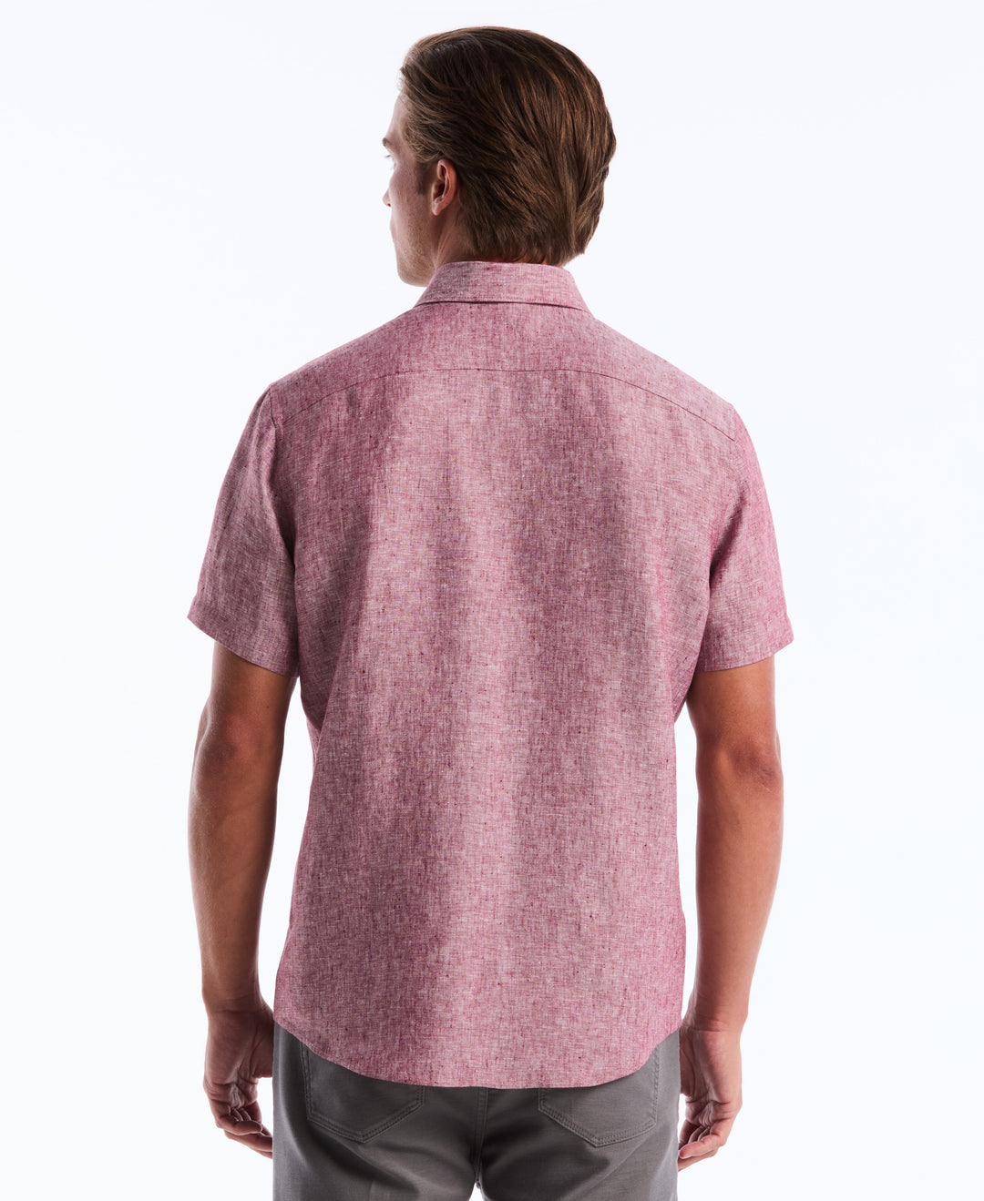 Washed Linen Shirt (Cabernet) 