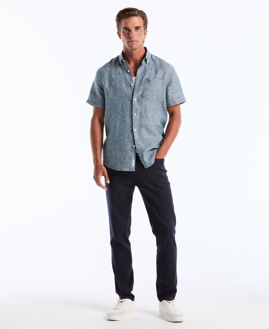 Washed Linen Shirt (Reflecting Pond) 