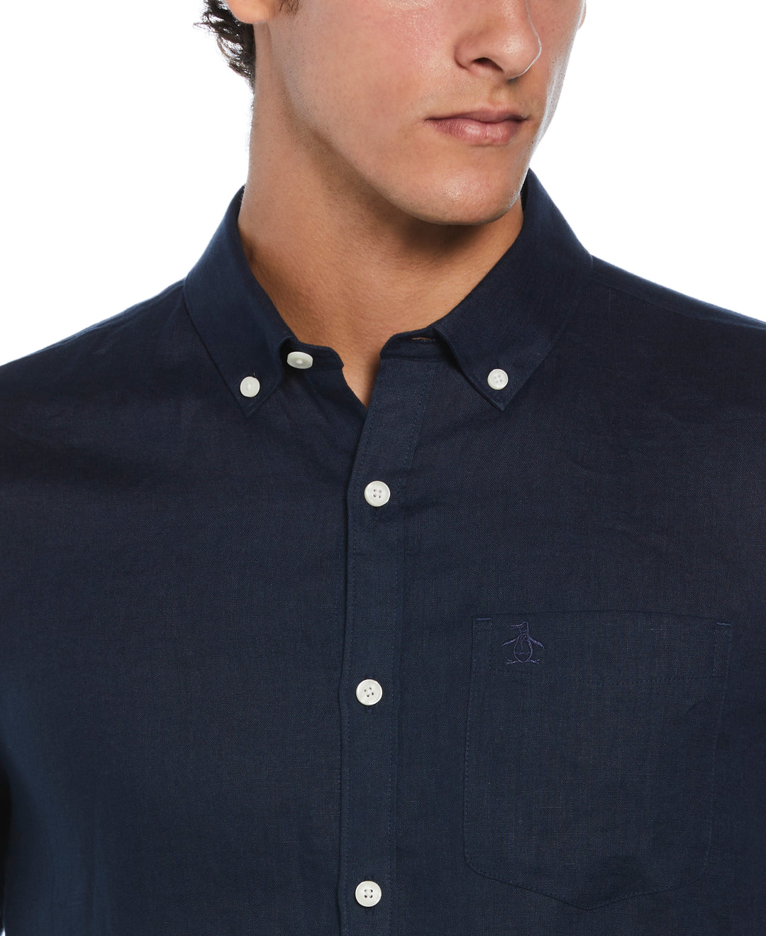 Washed Linen Shirt (Dark Sapphire) 