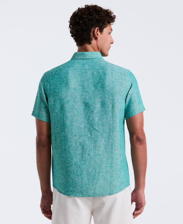 Washed Linen Shirt (Cadmium Green) 