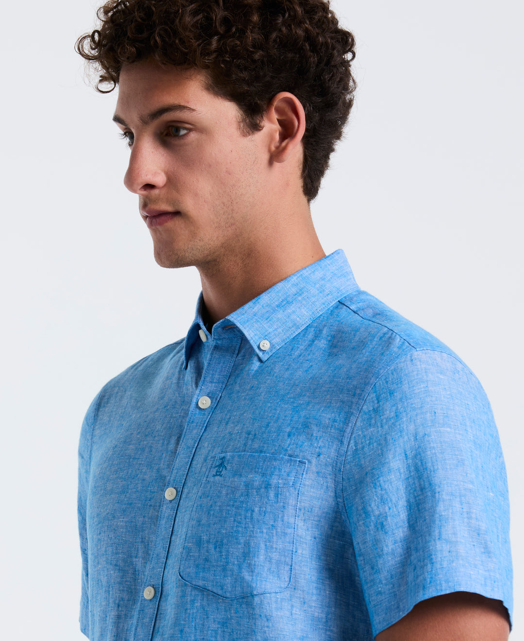 Washed Linen Shirt (Indigo Bunting) 