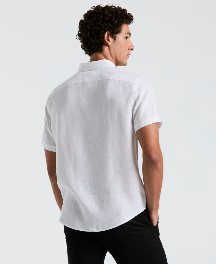 Washed Linen Shirt (Bright White) 