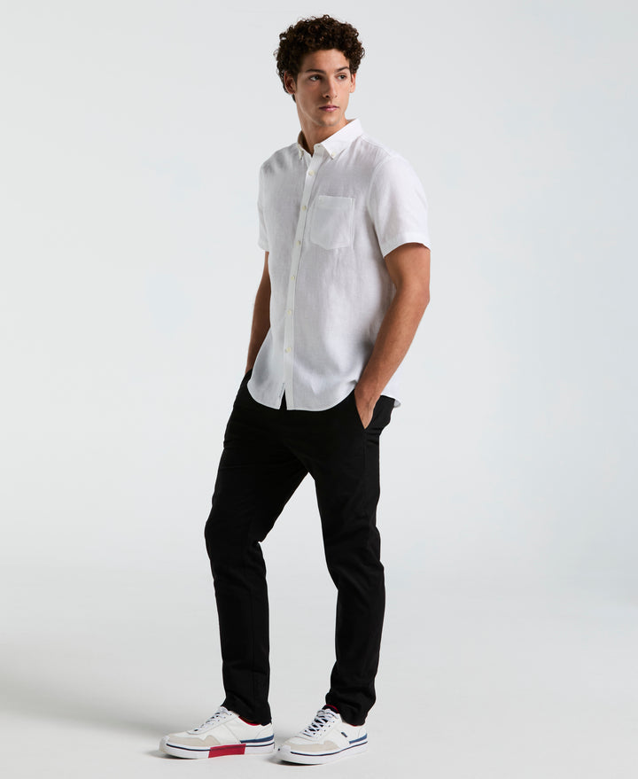 Washed Linen Shirt (Bright White) 