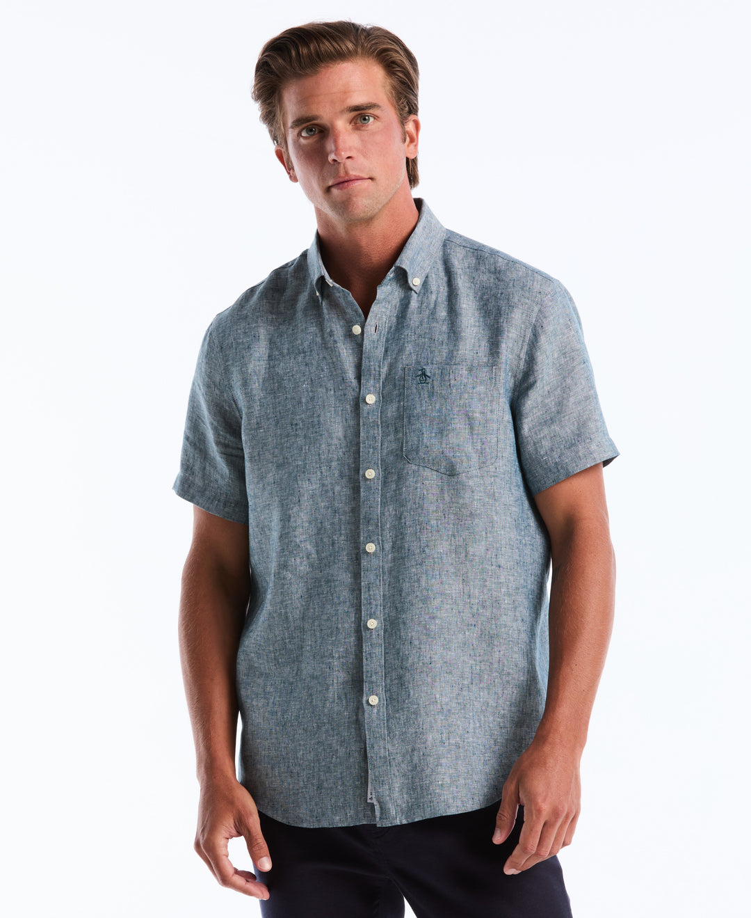 Washed Linen Shirt (Reflecting Pond) 