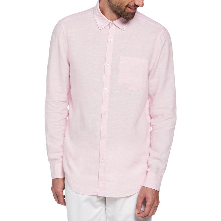 Washed Linen Shirt (Parfait Pink) 