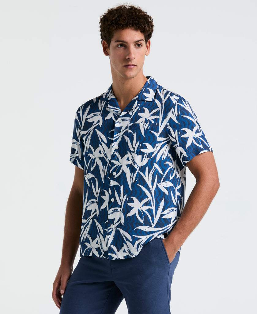 [OWIL] アウル BOTANICAL HAND PRINT SHIRT Wave Floral Print Camp Shirt – Original Penguin US