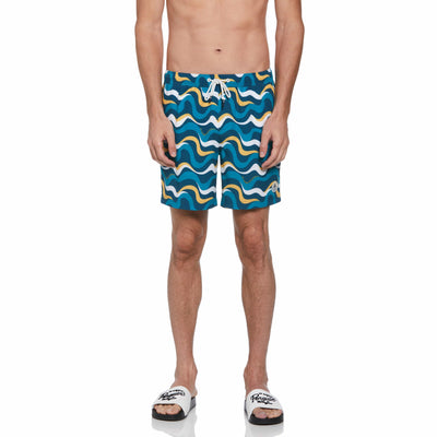 Wave Print Swim Short (Deep Dive) 