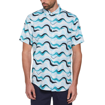 Wavy Pattern Shirt (Cool Blue) 