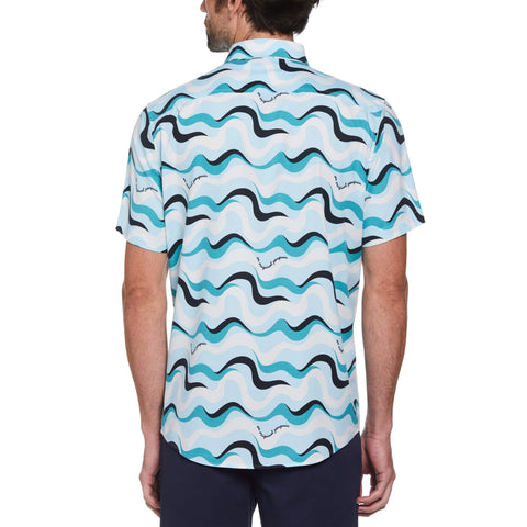Wavy Pattern Shirt (Cool Blue) 