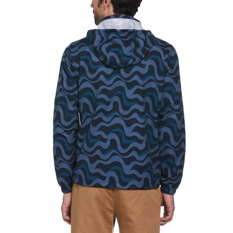 Wavy Print Ripstop Jacket (Dark Sapphire) 